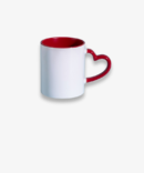 Heart Handle Mug Red