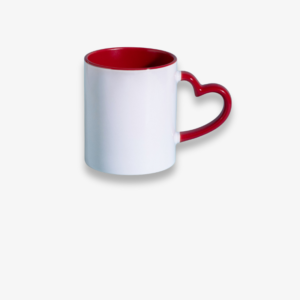 Heart Handle Mug Red
