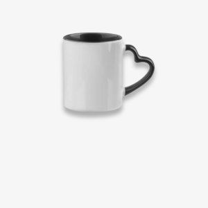 Sublimation Heart Handle Mug Inner black