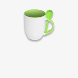 Sublimation Mug Inner Light Green With Spoon